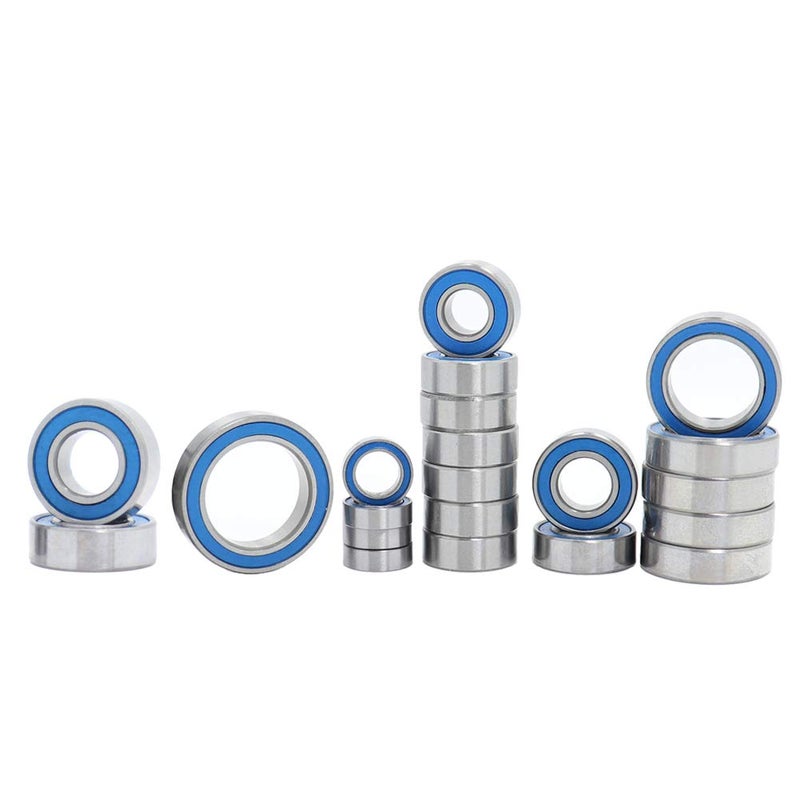 FUSHIBEARING RC Bearing Kit Compatible with Traxxas Slash 4X4 4WD VXL ABEC 3 Blue Rubber Sealed Precision Ball Bearings (21) - Image 1